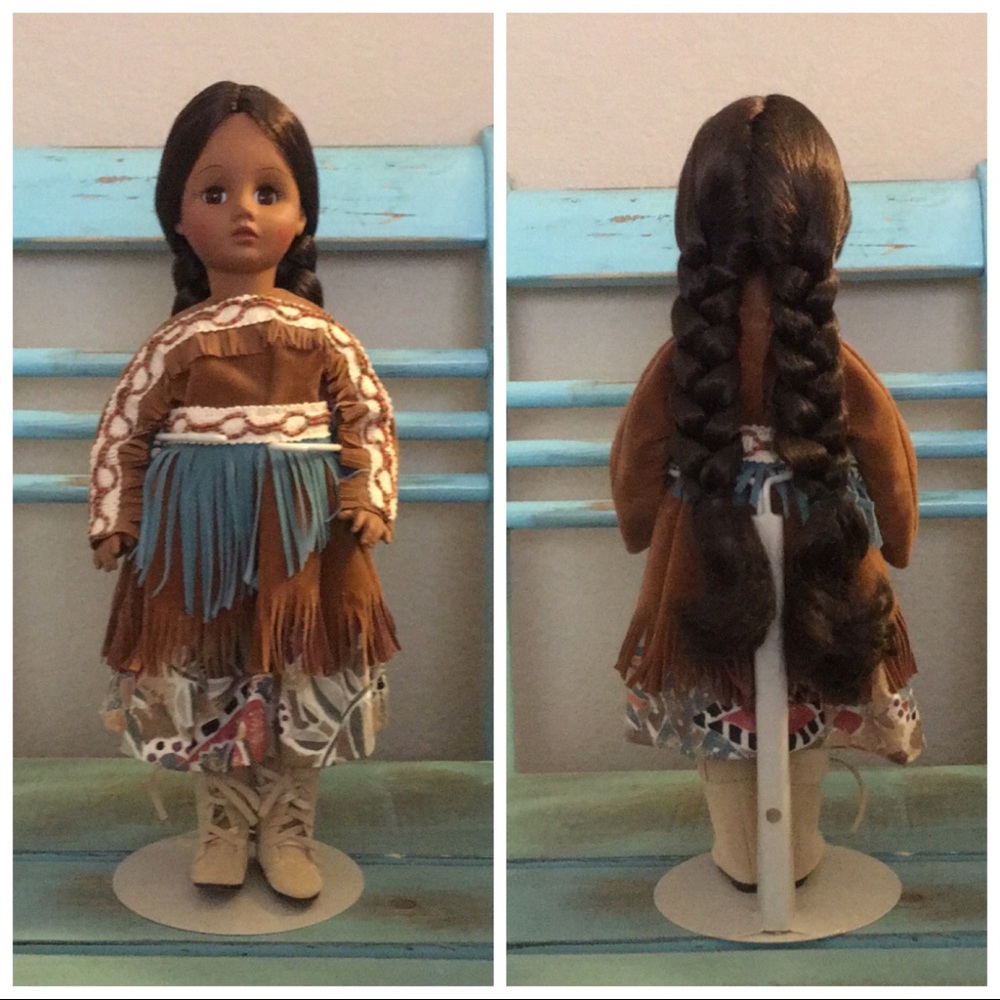 Madame Alexander Beautiful Pocahontas 14" Doll with Stand